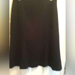 Talbots skirt.  Black seamed flare.